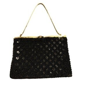Gorgeous Black Beaded Handbag